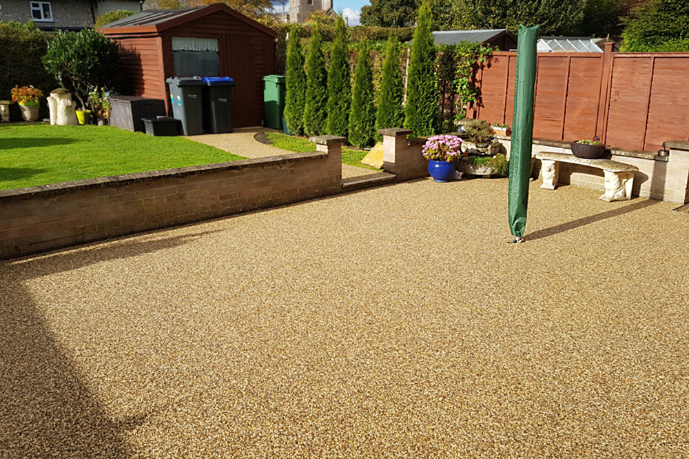 Resin bound patio